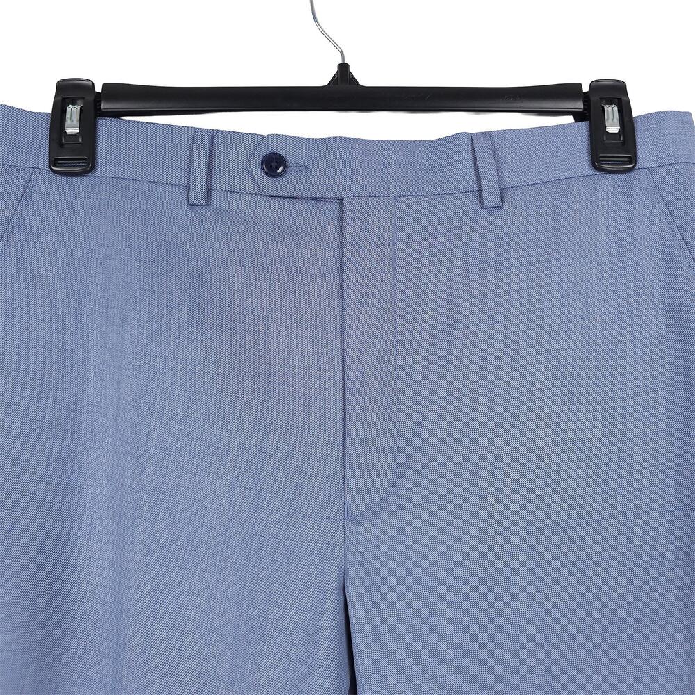 Michael Kors Mens Classic Fit 2 Piece Suit 42L 34x32 Light Blue Stretch Wool NWT - Picture 13 of 16